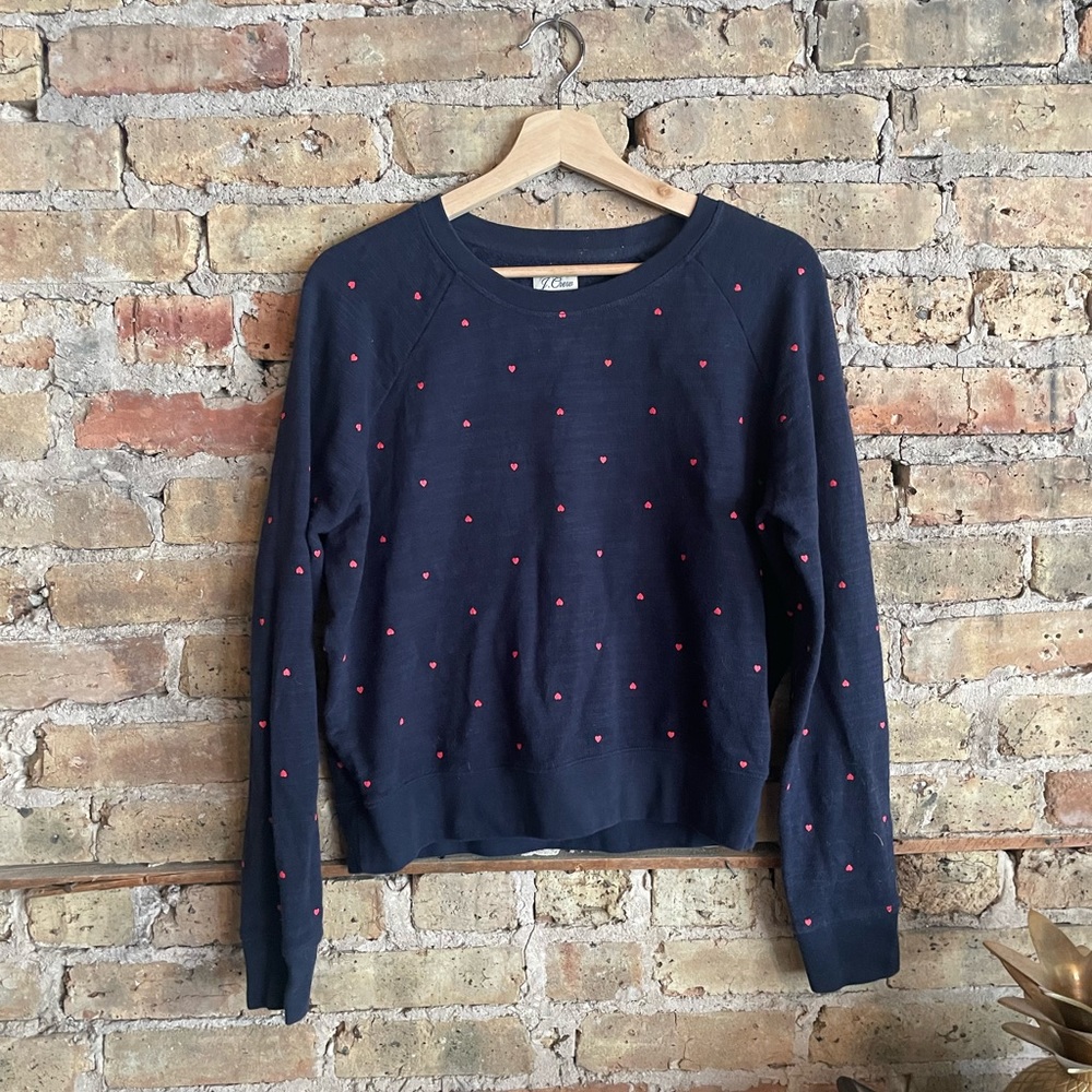 J crew fleece sweatshirt